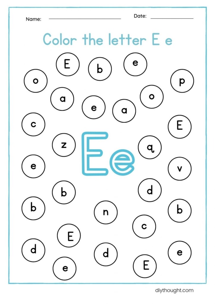5 Free Letter E Printable Worksheets Diy Thought