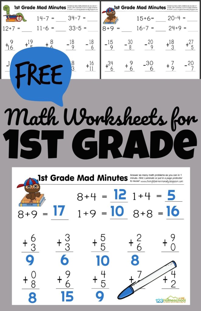Free 1st Grade Printable Math Worksheets 1st Grade Math Worksheets