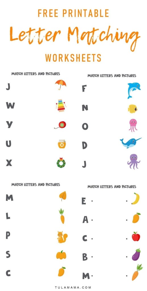 Free Printable Letter Matching Worksheets Artofit