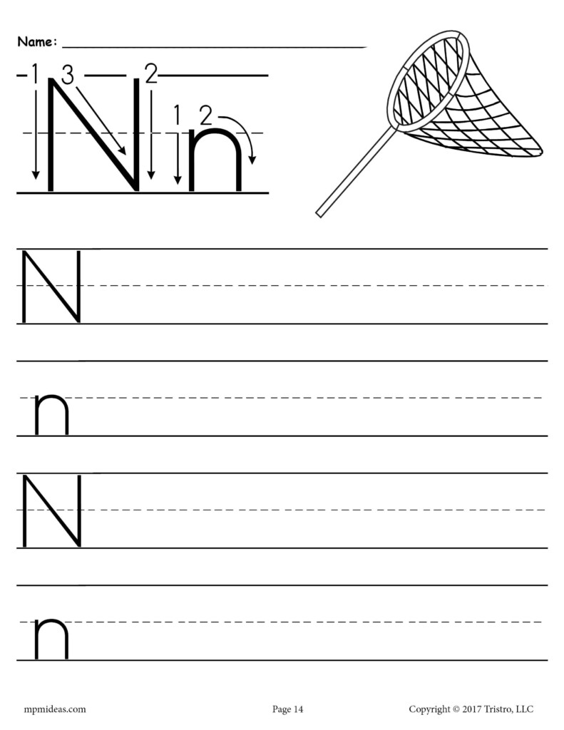 Free Printable Letter N Worksheets Joe J Laliberte