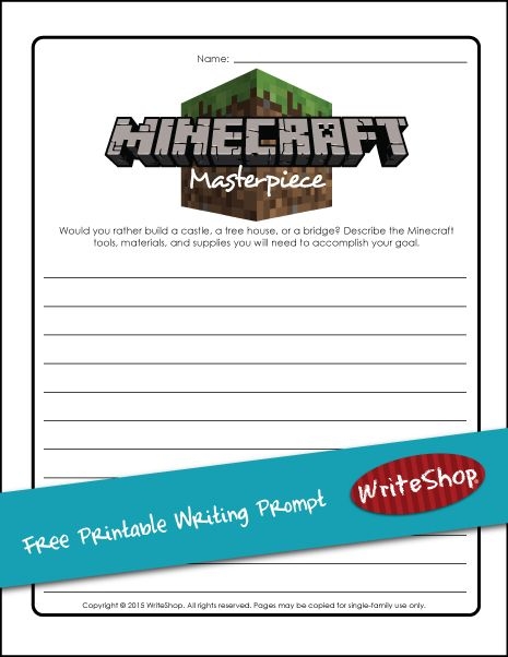 Free Printable Minecraft Writing Paper Download Free Printable 