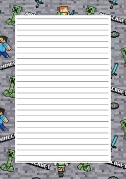 Free Printable Minecraft Writing Paper Download Free Printable 
