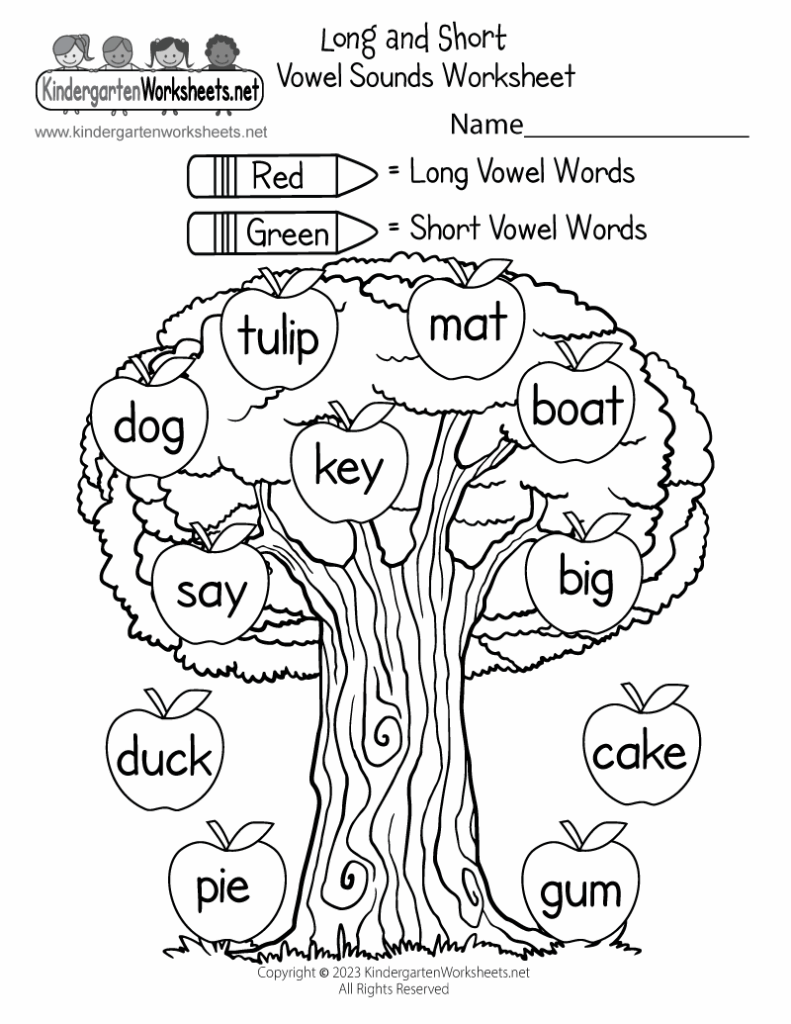 Free Printable Phonics Worksheet For Kids For Kindergarten