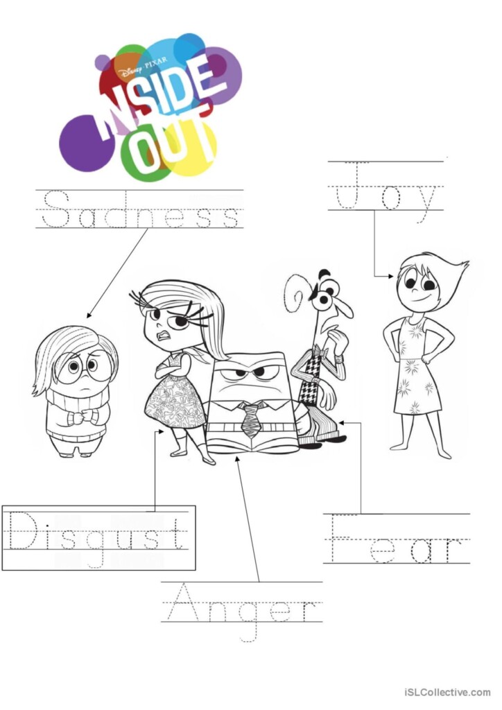 INSIDE OUT Colour In And Trace English ESL Worksheets Pdf Doc