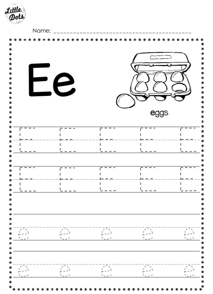 Letter E Kindergarten Worksheets Free Printable Kindergarten Worksheets
