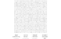 Printable Character Defects Worksheet Printable Word Searches 