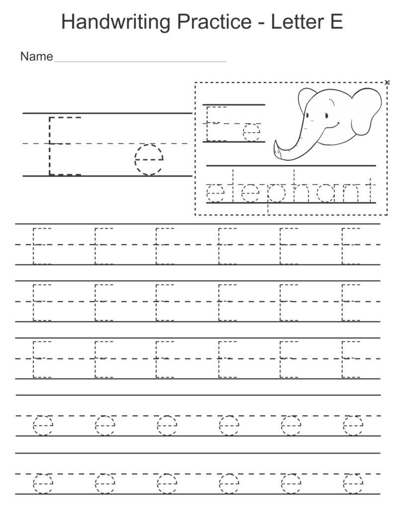 10 Best Letter E Worksheets Free Printable Printablee Printable 