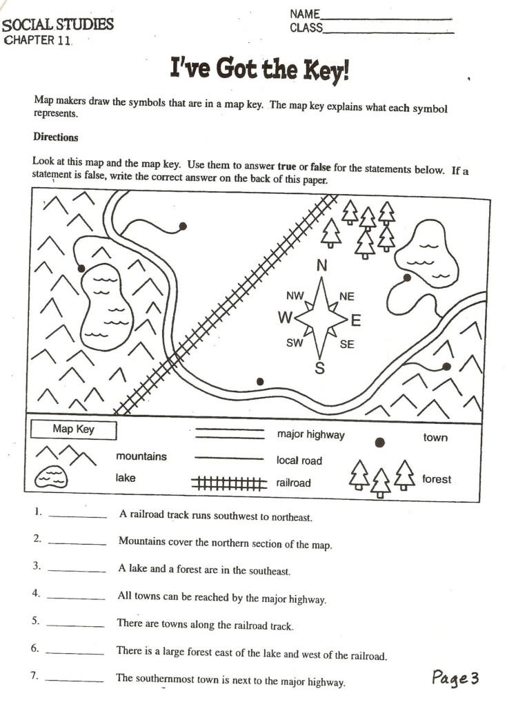 10 Inspirational Printable Map Skills Worksheets 3rd Grade Printable Map