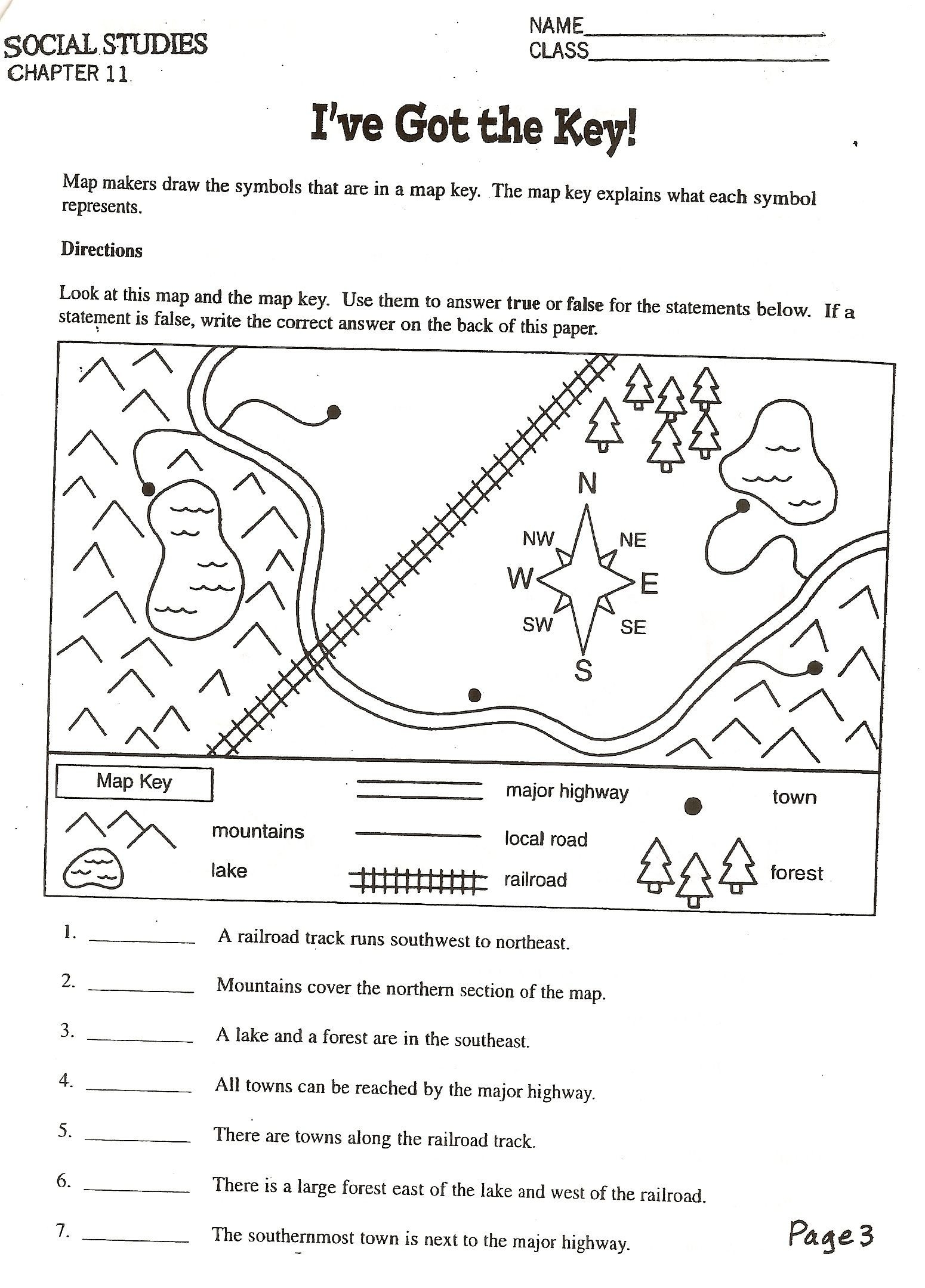 10 Inspirational Printable Map Skills Worksheets 3rd Grade Printable Map