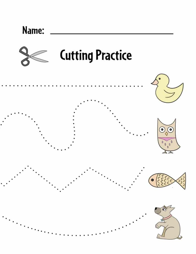 15 Super Fun Cutting Worksheets For Kindergarteners Free Easy 
