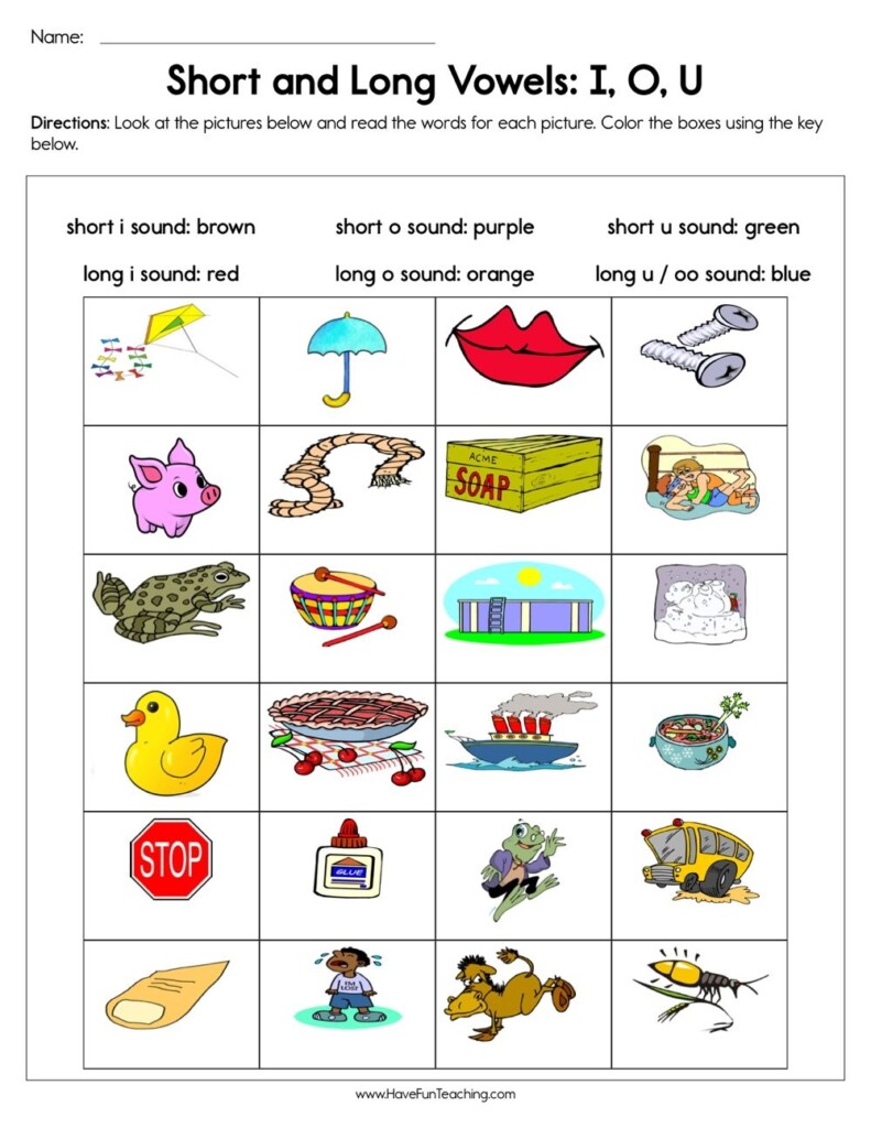 A E I O U Vowels Worksheets Free Printable Printable Sight Words List
