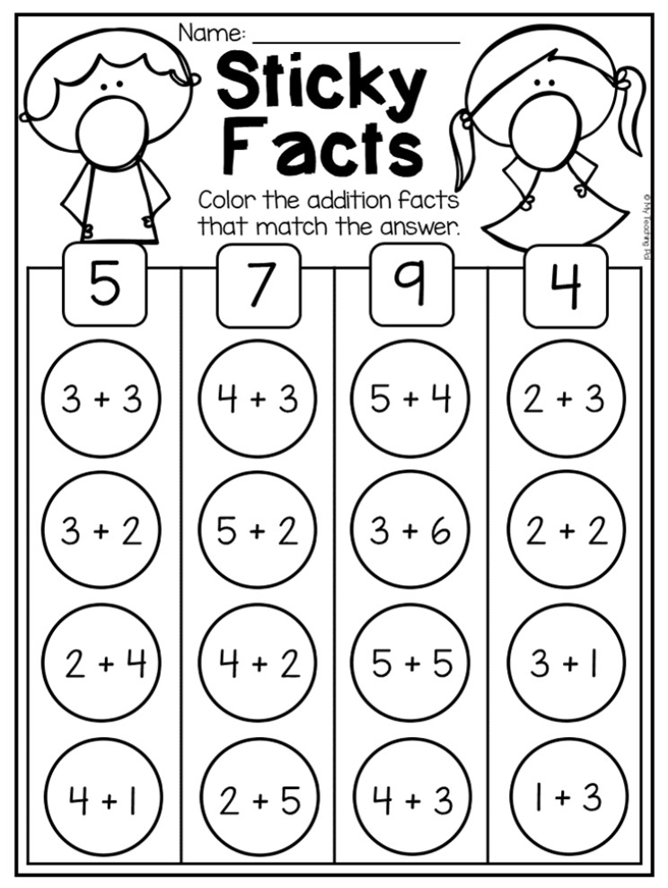 Addition And Subtraction Worksheets Kindergarten Printable Free 