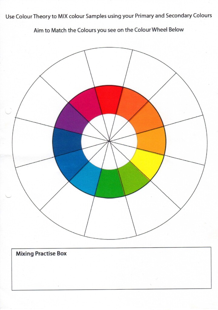 Blank Color Wheel Worksheets Printable Color Wheel Worksheet Color 