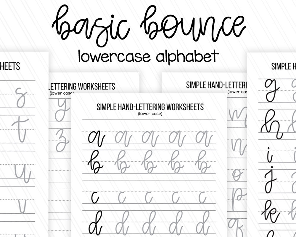 Brush Lettering Practice Worksheet Calligraphy Hand Lettering 