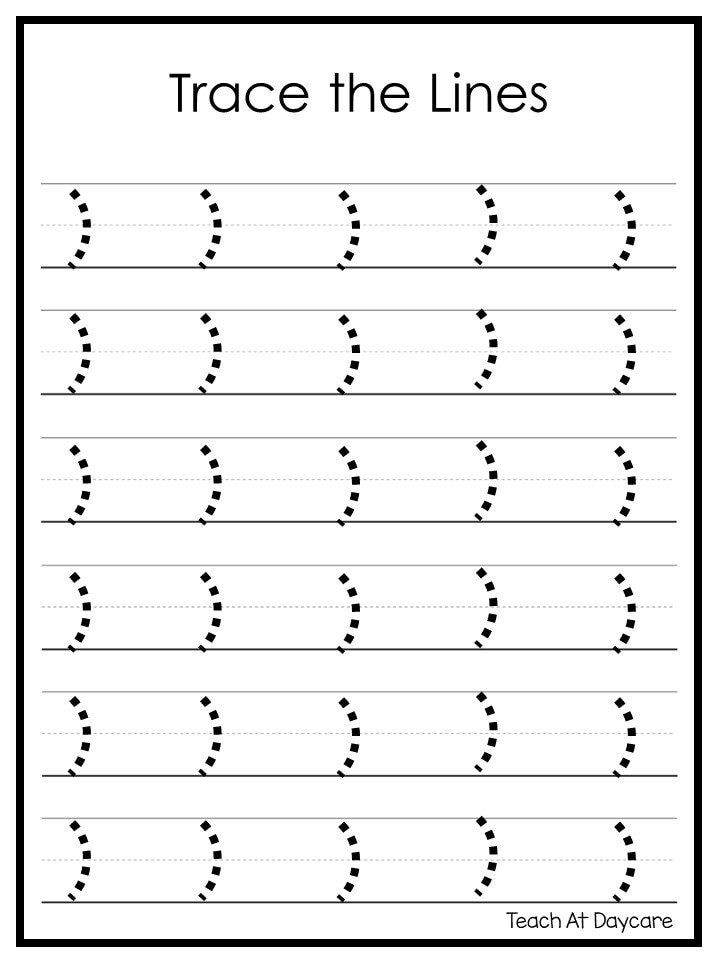Buy 16 Printable Beginning Tracing Trace The Lines Worksheets Online