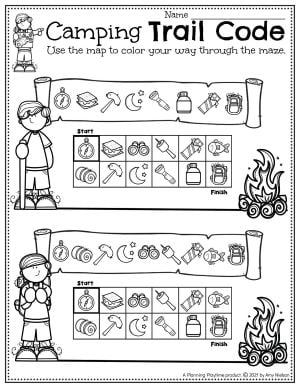Camping Worksheets Preschool Planning Playtime