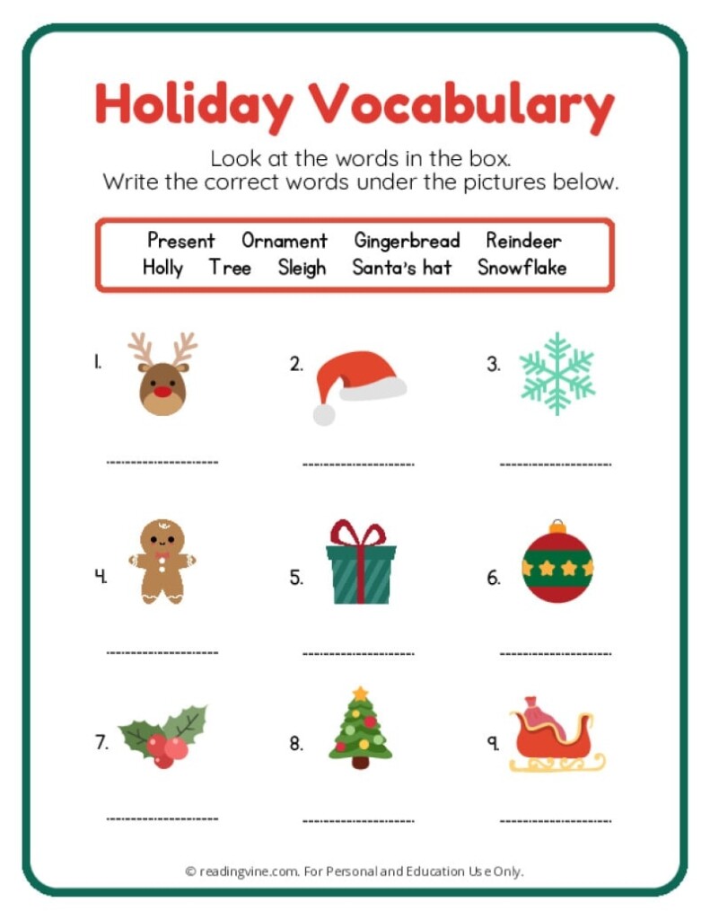 Christmas Worksheets Printable Worksheets Christmas Worksheets Printable Worksheets