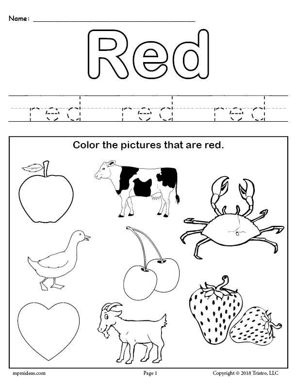 Color Red Coloring Pages Coloring Home Printable Worksheets