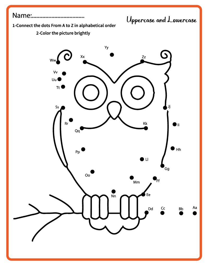 Connect The Dots By Numbers Children Educational Game Printable 