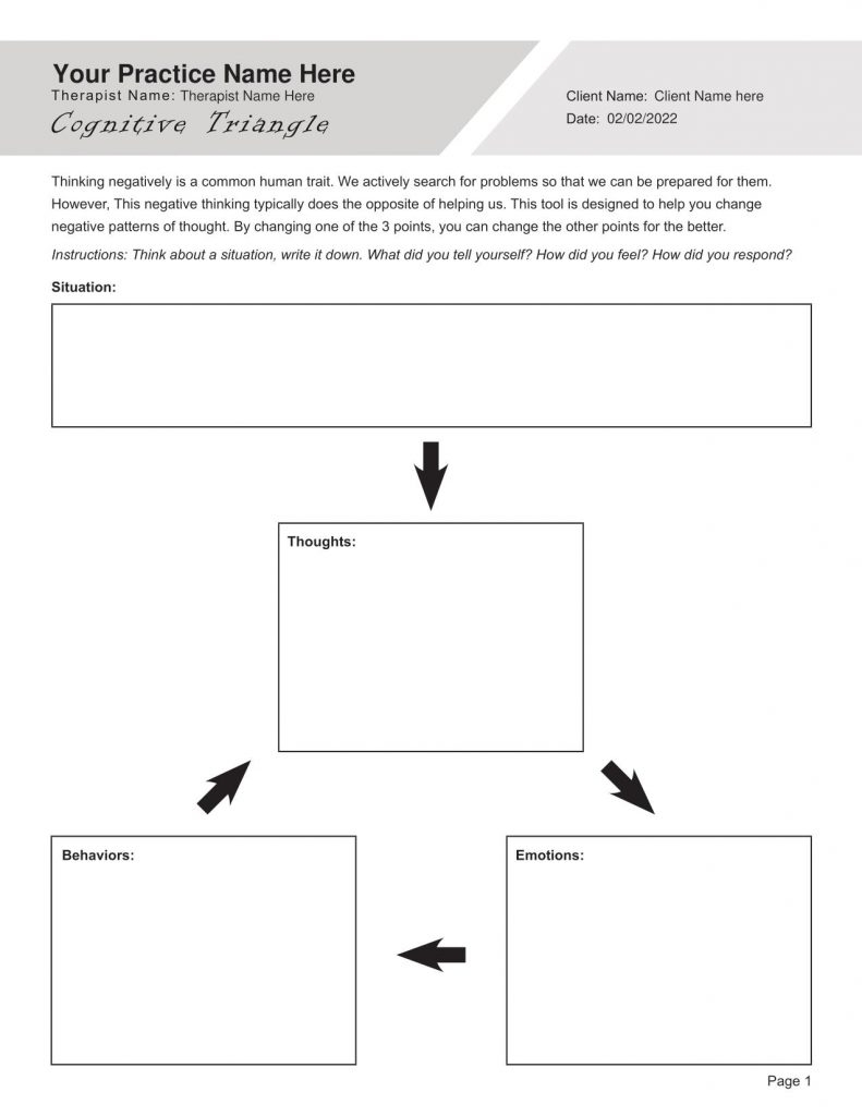 Coping Skills Worksheets Bundle Editable Fillable Printable PDFs 