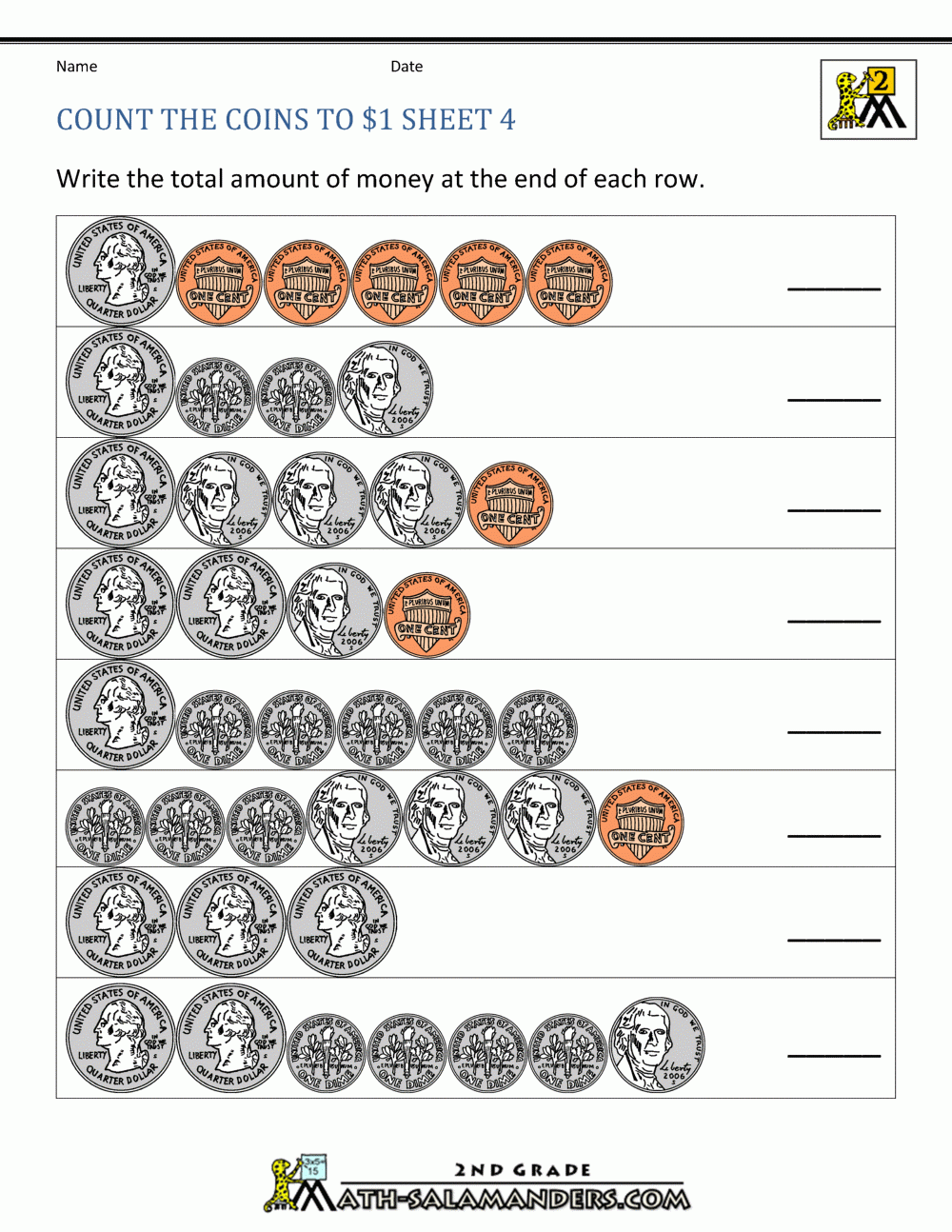 Counting Money Worksheets Up To 1 CountingWorksheets