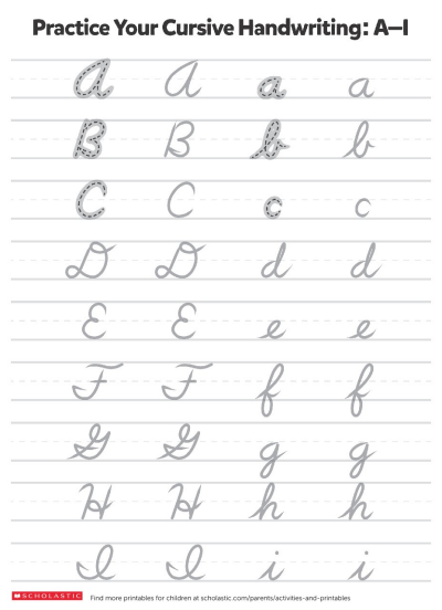 Cursive Alphabet Worksheets Printable Cursive Handwriting 48 OFF