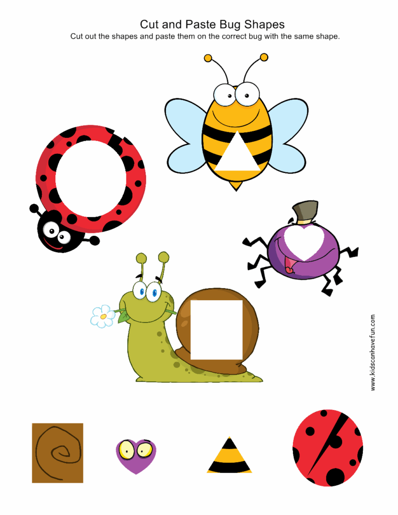 Cut And Paste Kindergarten Preschool Worksheets Worksheets Library