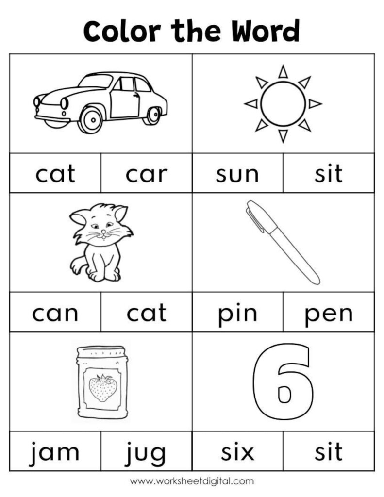 Cvc Printable Worksheets For Kindergarten Kindergarten Worksheets