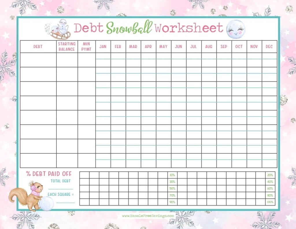 Debt Snowball Concept FREE Printable Hassle Free Savings