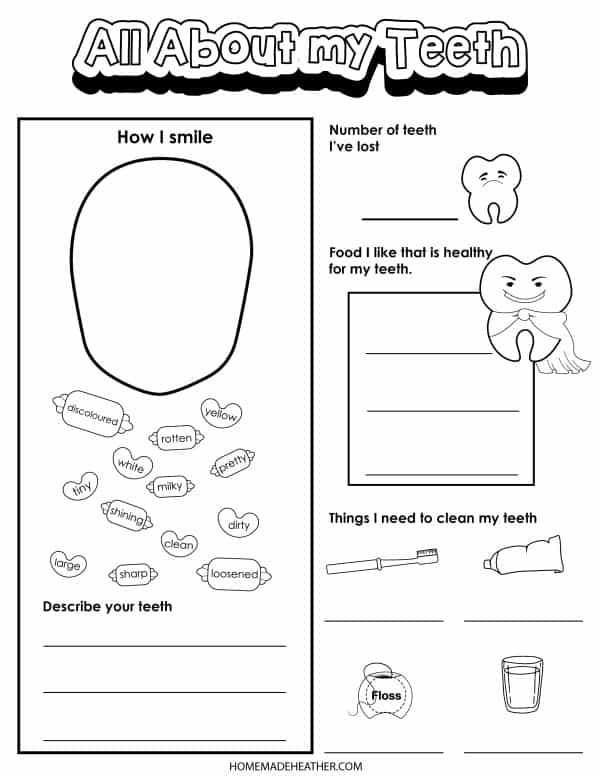 Dental Health Worksheet Free Printable Digital PDF Worksheets