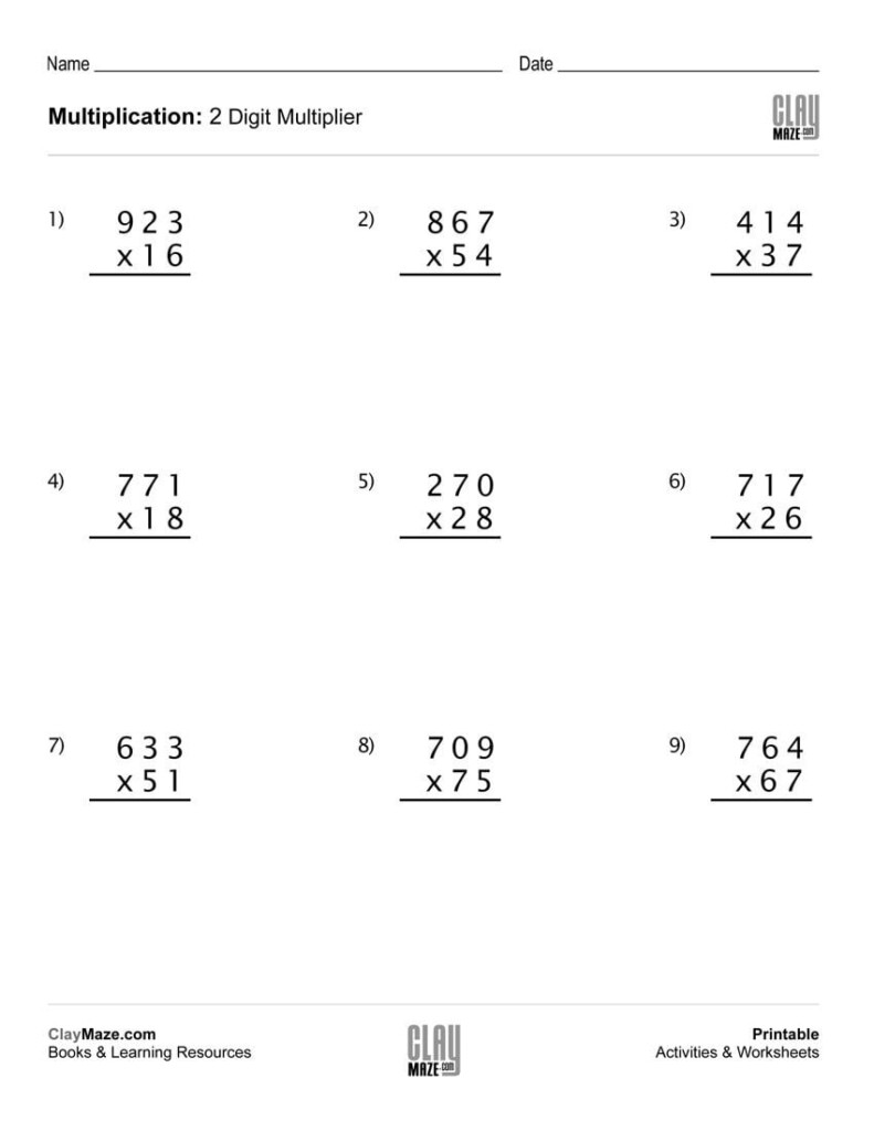 Double Digit By Double Digit Multiplication Worksheets WorksheetsCity