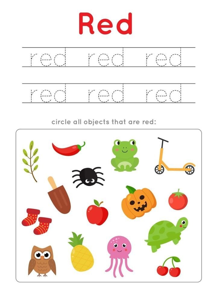 Download Learning Red Color For Preschool Kids
