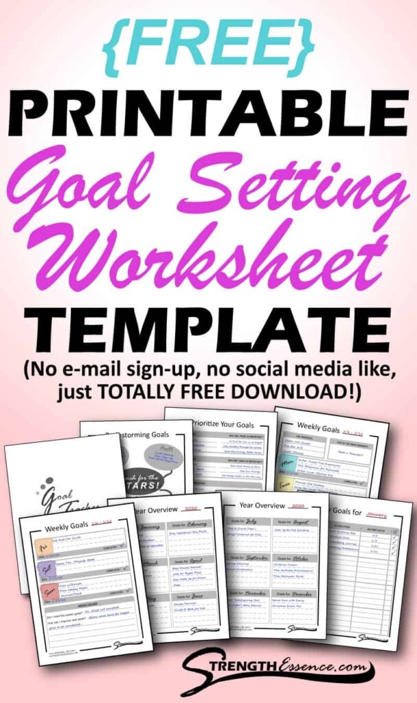 Downloadable Printable Goal Setting Worksheet Sauri Sushi