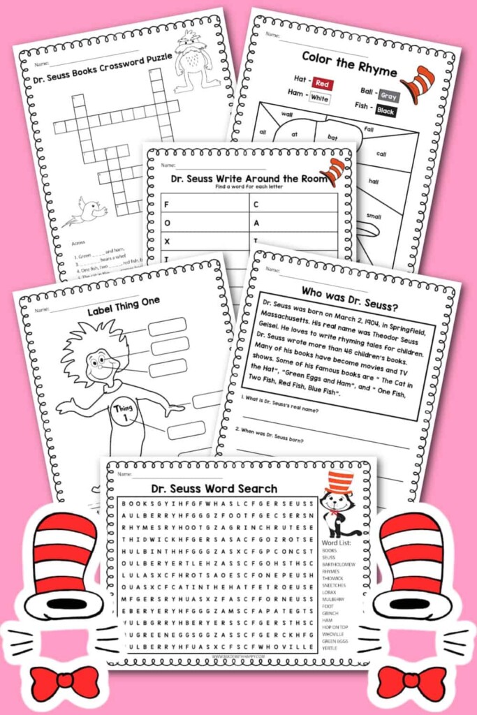 Dr Seuss Printables Activities Made With HAPPY Worksheets Library