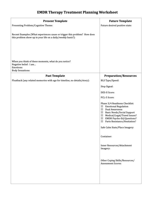 Emdr Worksheets PDF Form Fill Out And Sign Printable PDF Worksheets 
