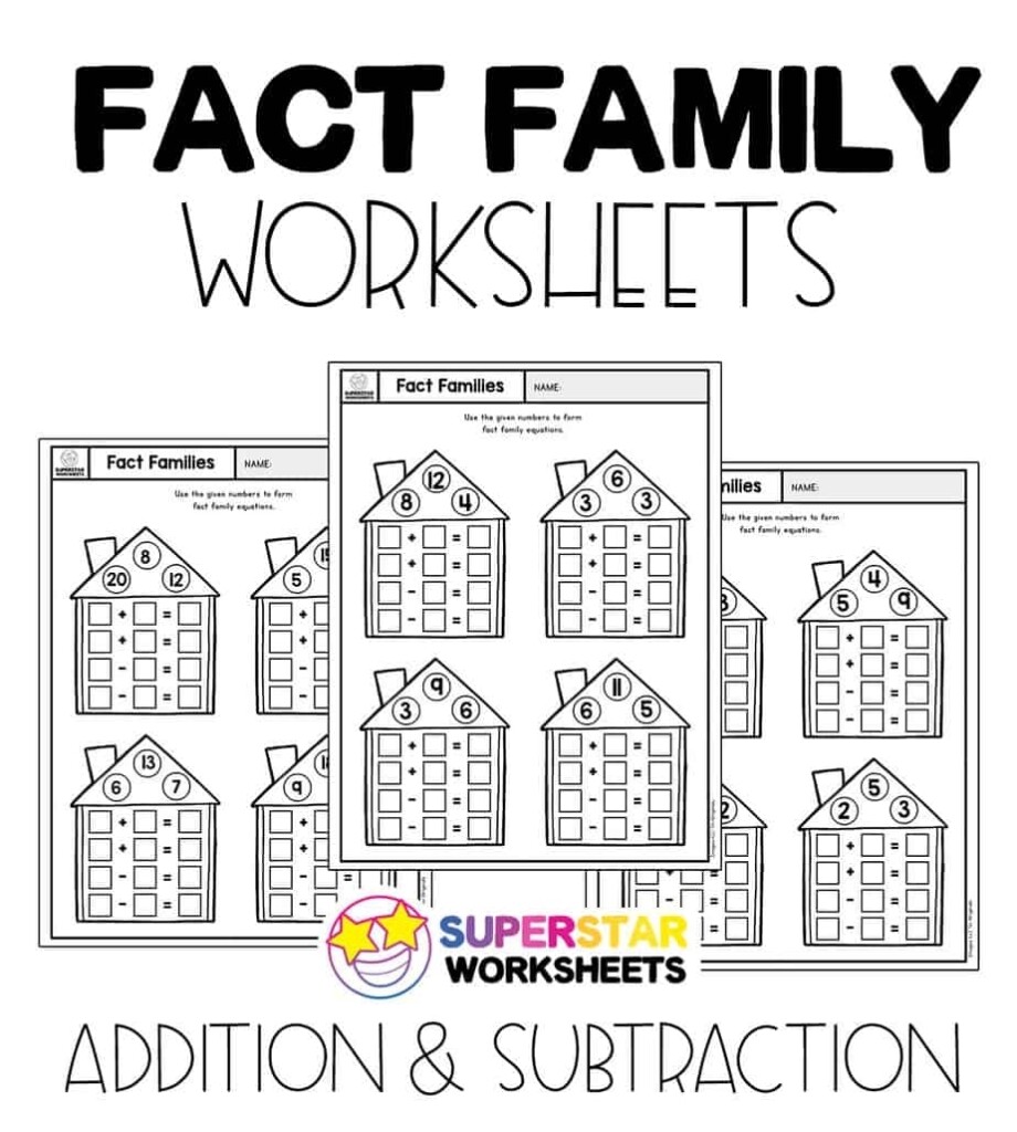 Fact Family Worksheets Multiplication And Division Pdf Printable 