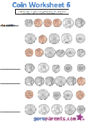 Free Coin Printable Worksheets