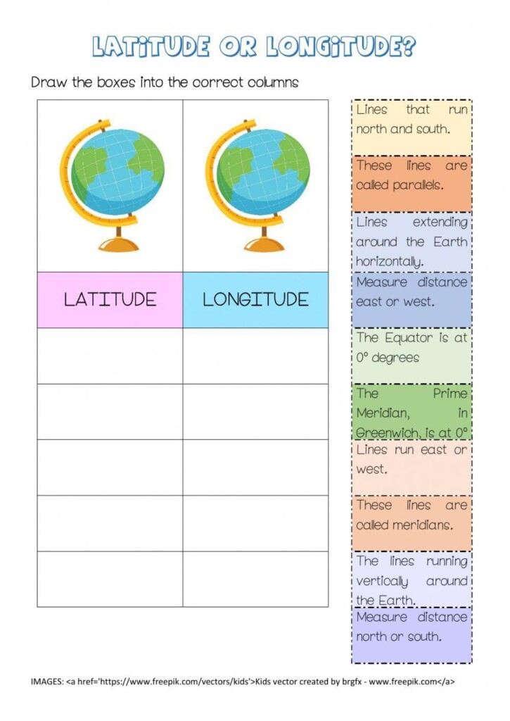 Free Collection Of Latitude And Longitude Worksheets Worksheets Library