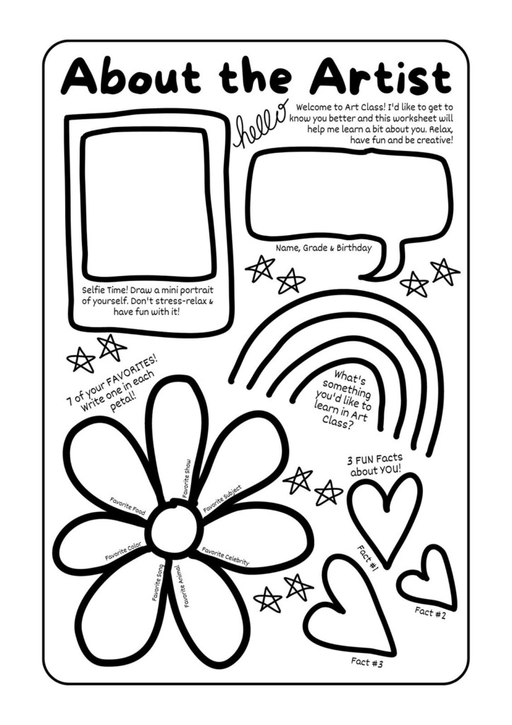 Free Custom Printable Art Worksheet Templates Canva Worksheets Library