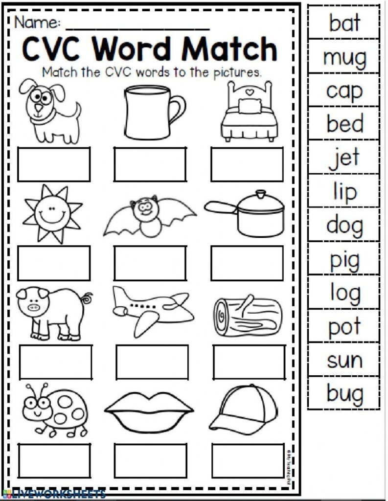 Free CVC Words Writing Worksheet Free4Classrooms Worksheets Library