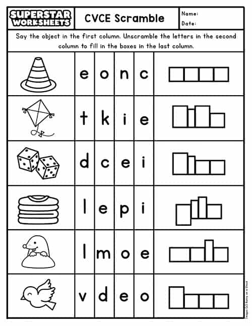 FREE CVCe Phonics Worksheets Phonics Worksheets Phonics 52 OFF