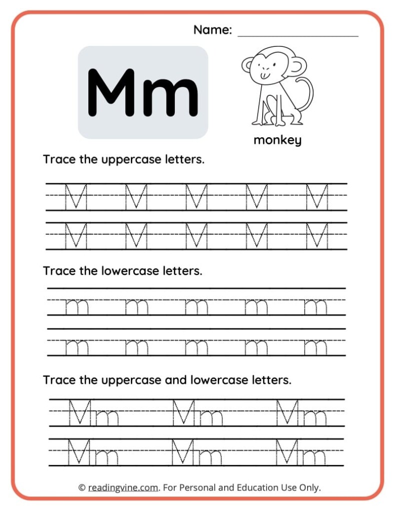 Free Kindergarten Letter M Worksheets Printable PDF Worksheets Library