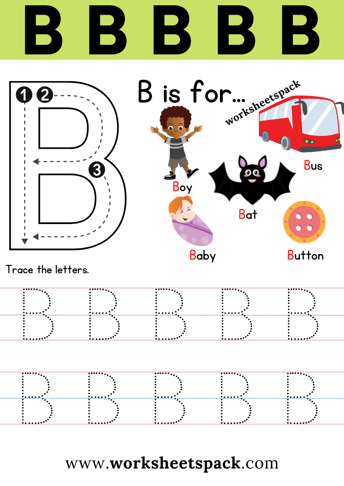 Free Letter B Printable Worksheets Worksheetspack Letter B Worksheets Free Letter B Printable Worksheets Worksheetspack Letter B Worksheets