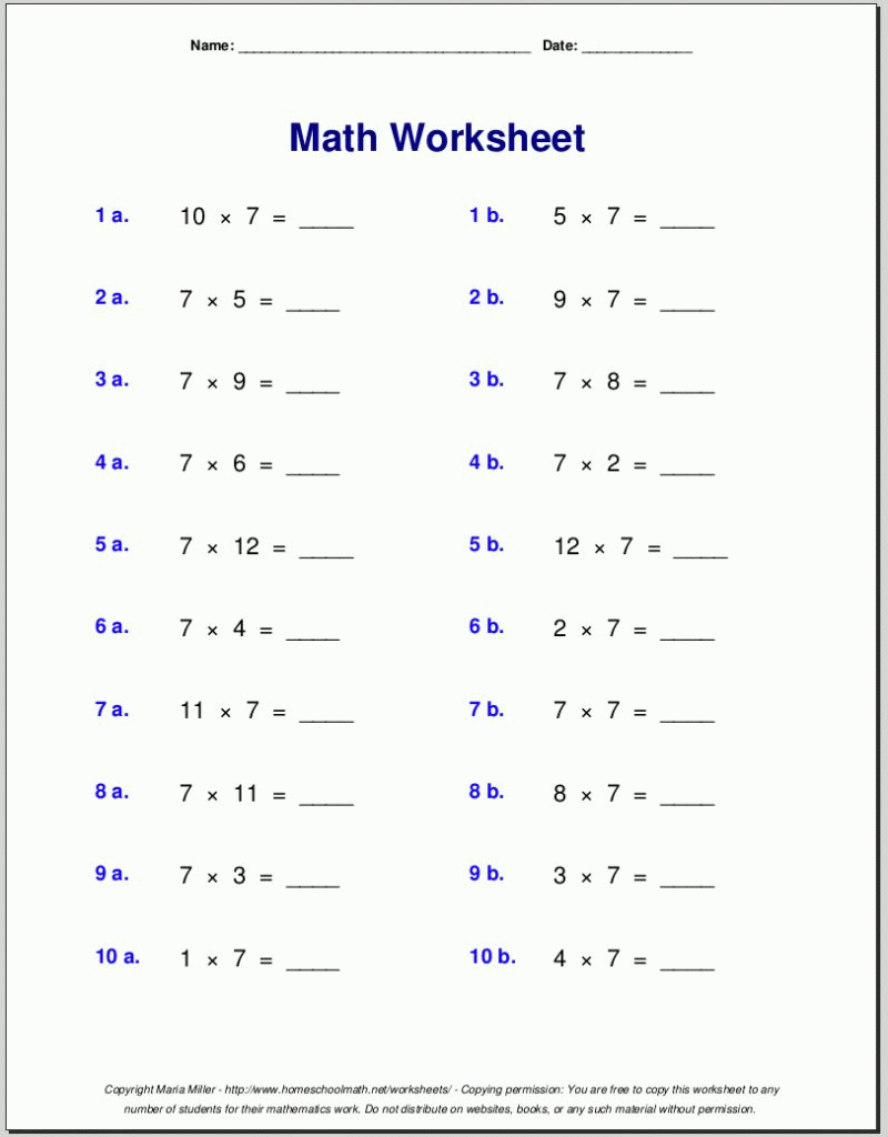 Free Math Worksheets Year 7 Worksheets Free Printable Printable 