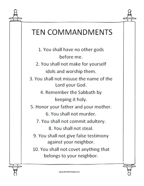 Free Printable 10 Commandments Worksheets Teach Learn With Ease