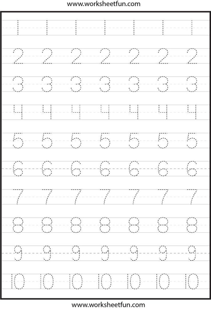 Free Printable 123 Tracing Worksheets ABC Tracing Worksheets
