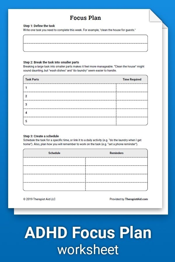 Free Printable Adhd Worksheets Printable Worksheets