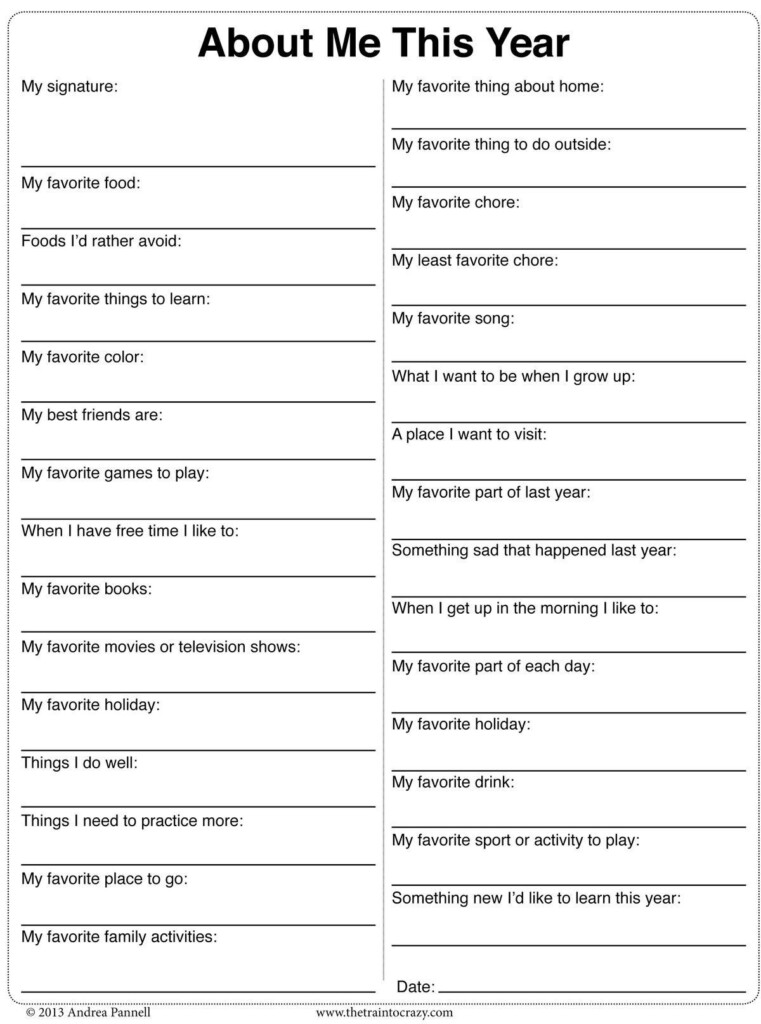 Free Printable All About Me Worksheet For Adults All About Me Worksheets