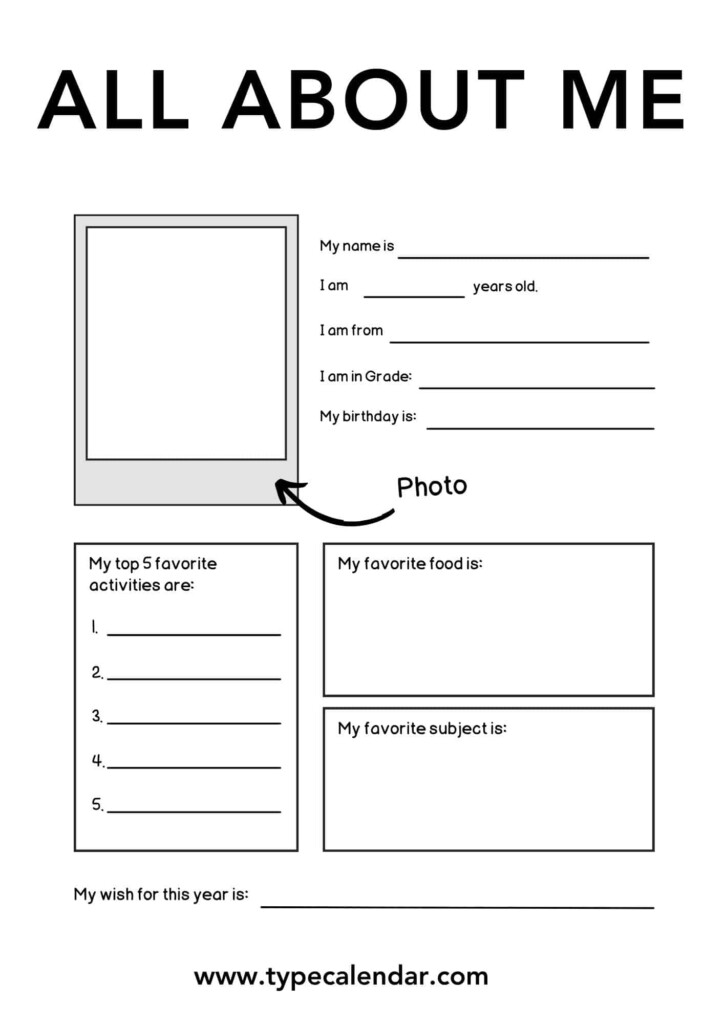 Free Printable All About Me Worksheet Free Printable Vrogue co