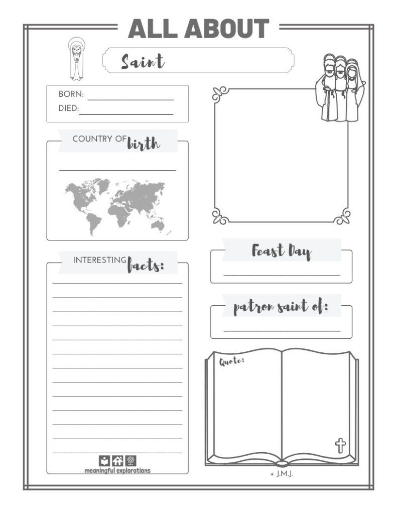 Free Printable All Saints Day Worksheets Printable Worksheets